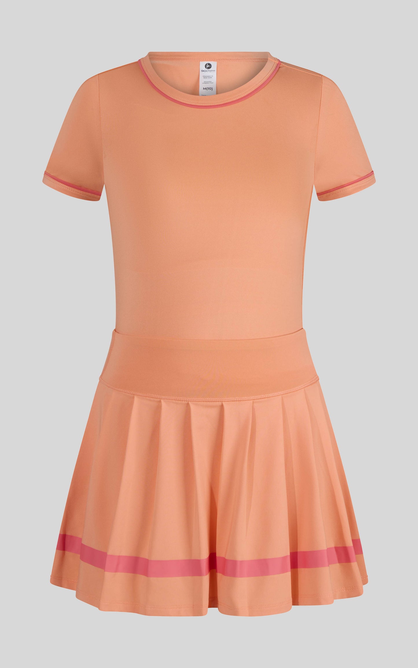 Little Girls Short sleeve and Pleated Skirt with Inner Short
