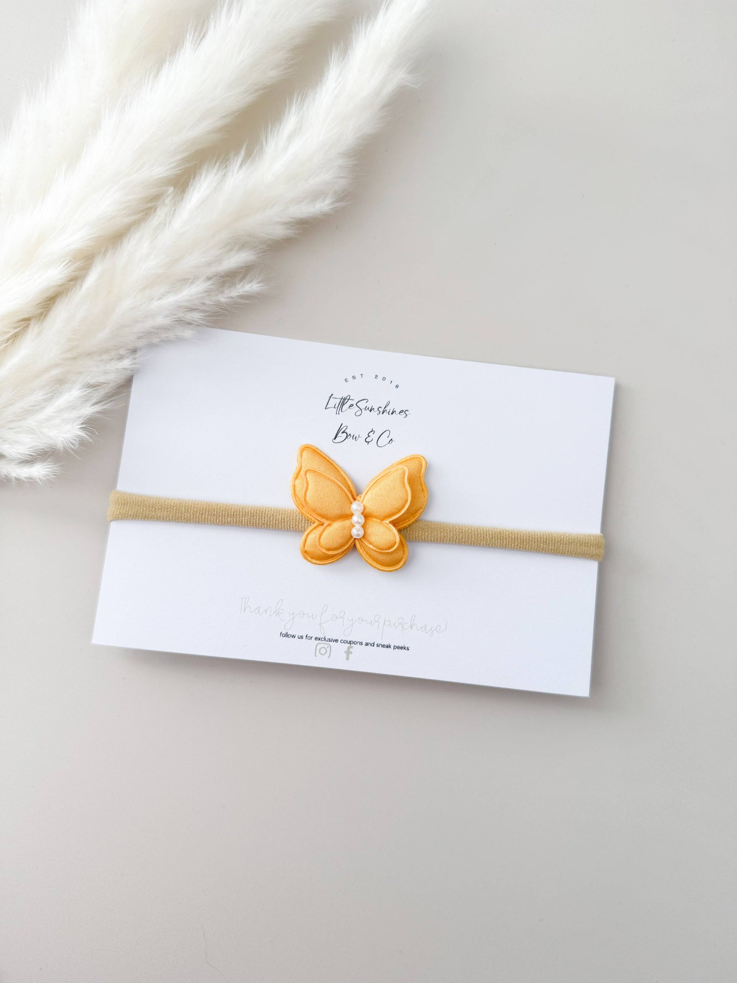 Satin Butterflies Snap Clips & Nylon Headbands
