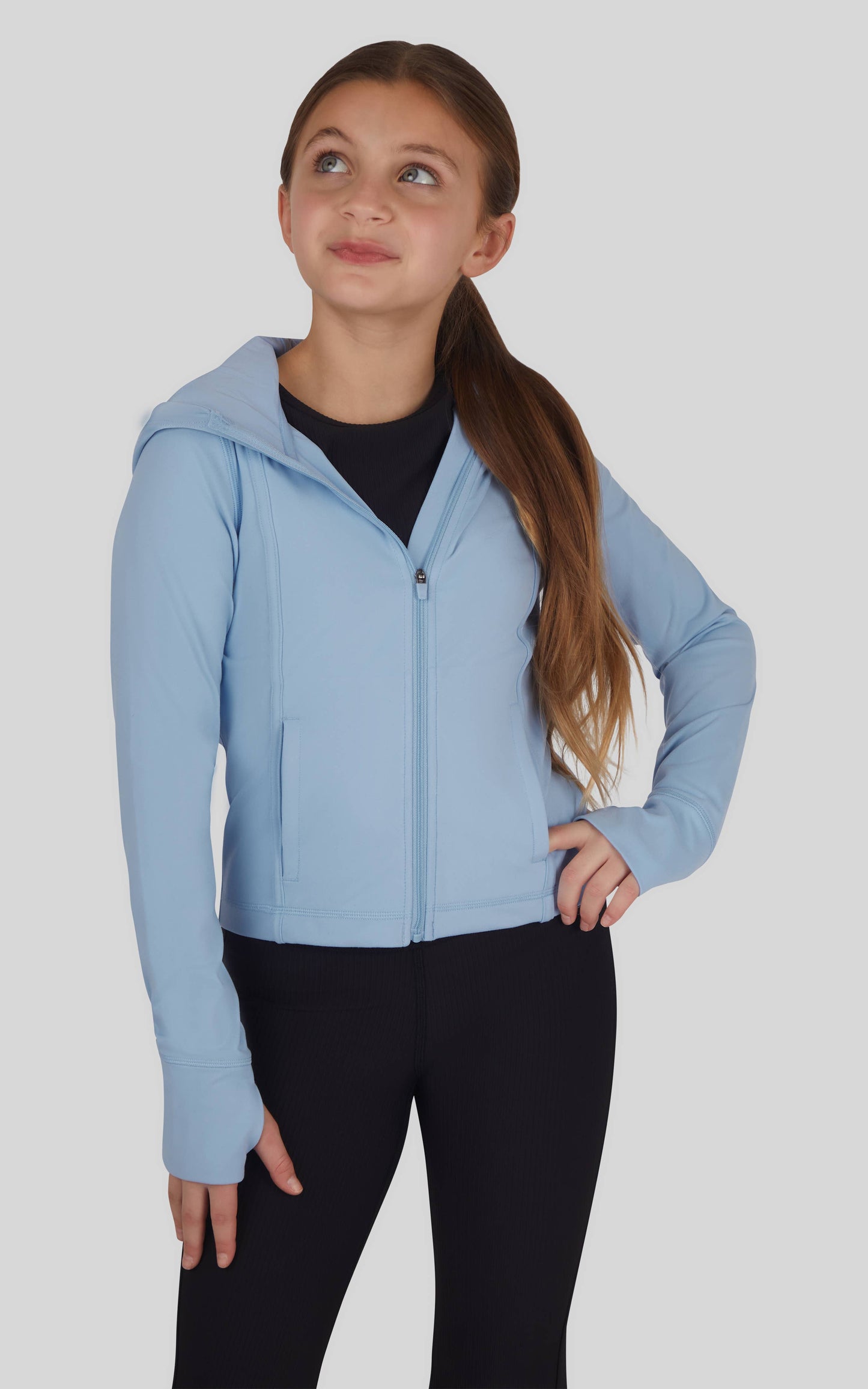 Girls Everyday Full Zip Active Jacket with Hood