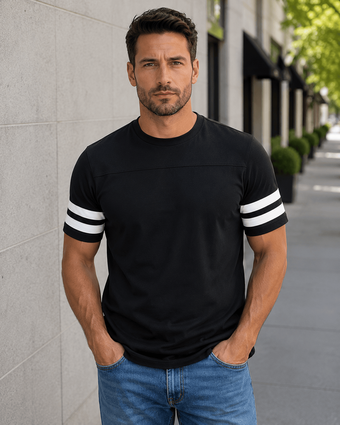 Adult 2 Stripe Jersey T-Shirt