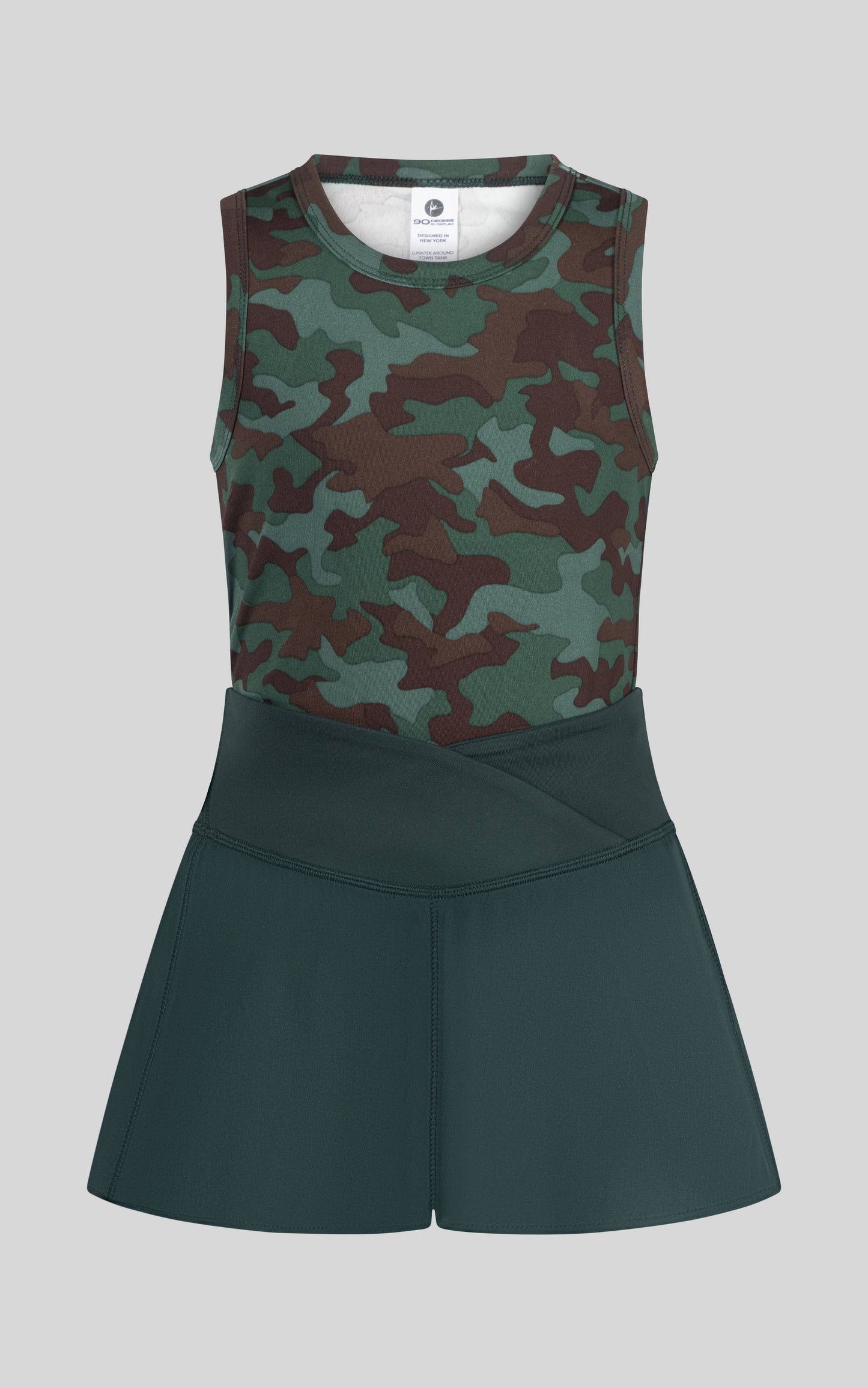 Little Girls Printed Tank and Crossover Shorts Set